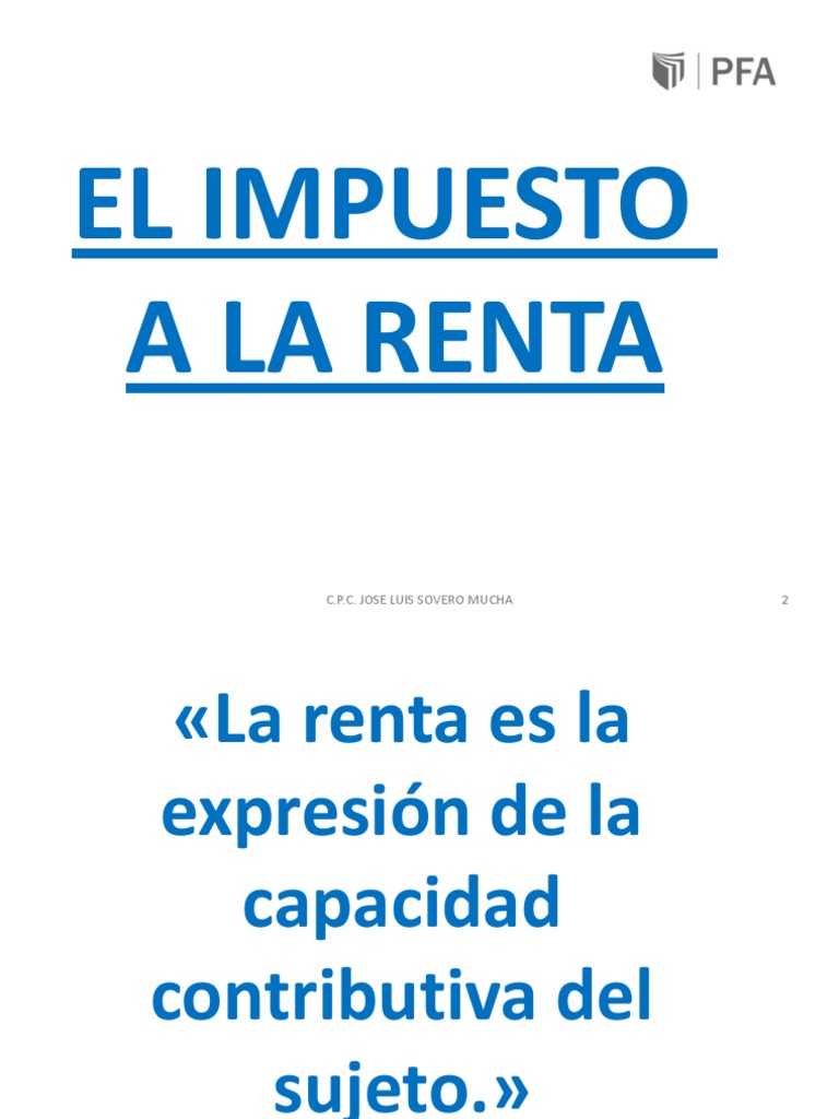 Conceptos Clave del Impuesto a la Renta | PDF | Impuesto sobre la renta ...