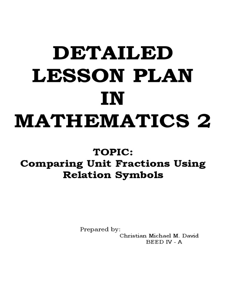 Unit Plan Math Example