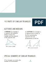 9.5 Parts of Similar Triangles