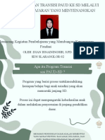 Aksi Nyata Penguatan Transisi Paud Ke SD Melalui Pembelajaran Yang Menyenangkan