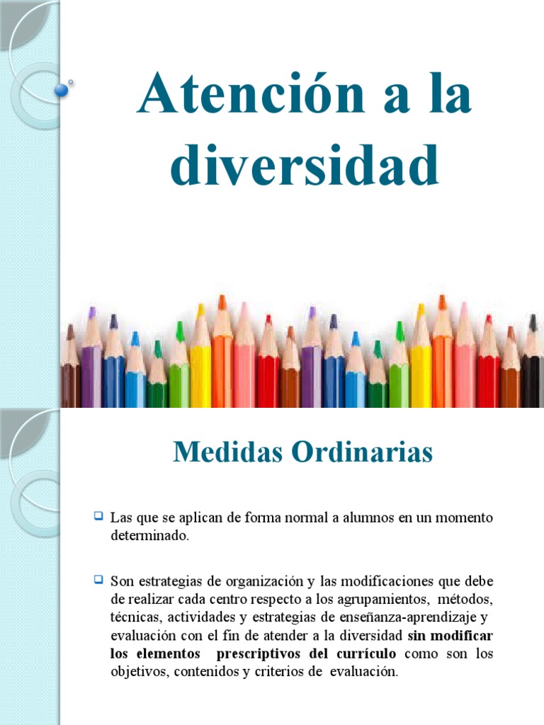 Atención a la Diversidad Educativa | PDF | Evaluación | Plan de estudios