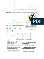 Advanced Crossword Puzzle, Landscaping