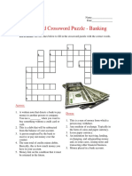 Advanced Crossword Puzzle - Banking