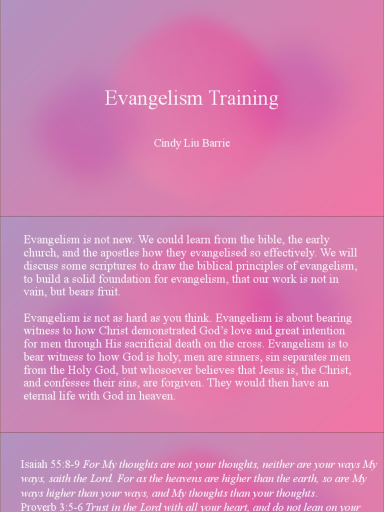Evangelism Training Presentation Pdf Jesus Paul The Apostle