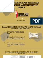 Uu NH - Penanganan Pelanggaran Administratif - Bawaslu Provinsi Jawa Barat