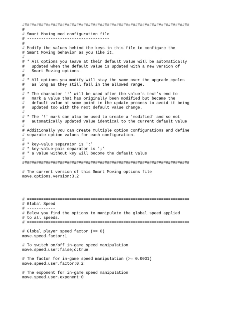 Smart Moving Options | PDF | Minecraft | Software Development