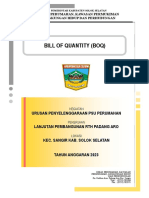 Boq Lanjutan Pembangunan RTH Padang Aro