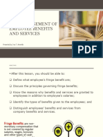 The Management of Employee Benefits and Services