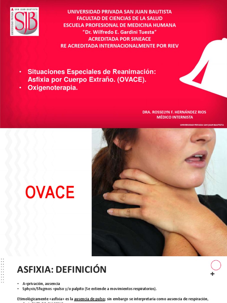 Manejo de OVACE y Maniobra de Heimlich | PDF | Reanimación ...