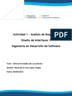 Actividad 1 - Análisis de Requisitos Diseño de Interfaces 1 Ingeniería en Desarrollo de Software