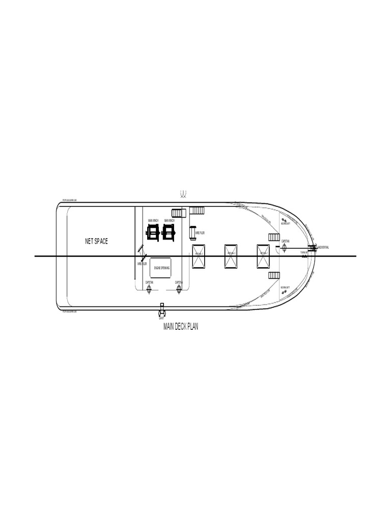 Main Deck Plan PDF Navigation Boats
