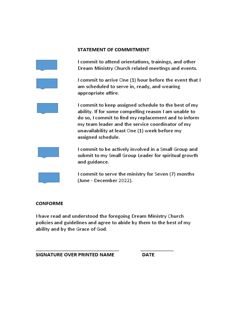 Statement of Commitment | PDF