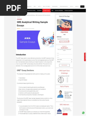 Www Admitedge Com GRE Analytical Writing GRE Sample Essays (3)