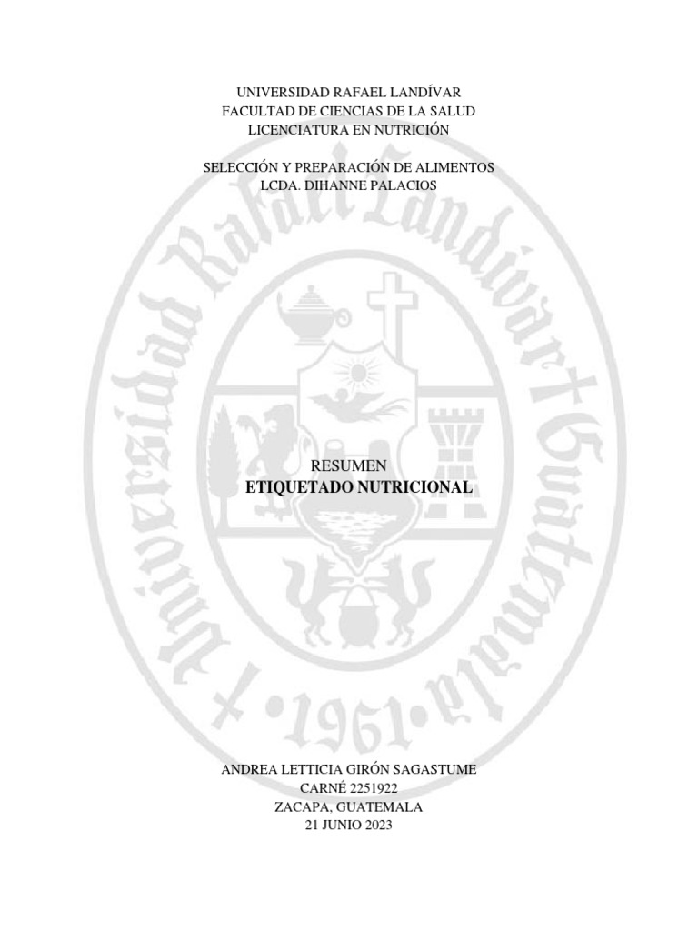Etiquetado nutricional resumen pdf nutrientes etiqueta de