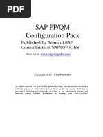 SAP PP QM Configuration Pack