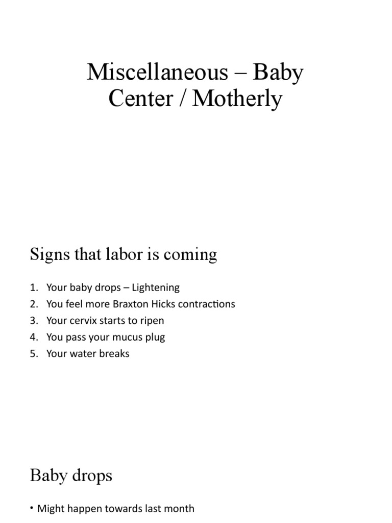 Miscellaneous Baby Center PDF