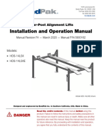 HDS 14LSX 14LSXE Alignment Lift Manual 5900162 BendPak