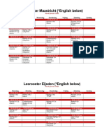 Lesrooster Januari 2022