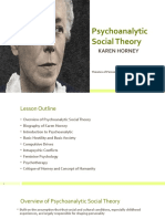 Horney Psychosocial Analytic Ttheory