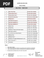 Public Holidays in Malaysia - 2023