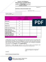 Annex G Individual Evaluation Sheet IES