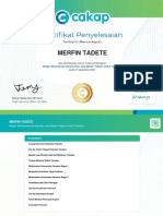 Sertifikat Penyelesaian