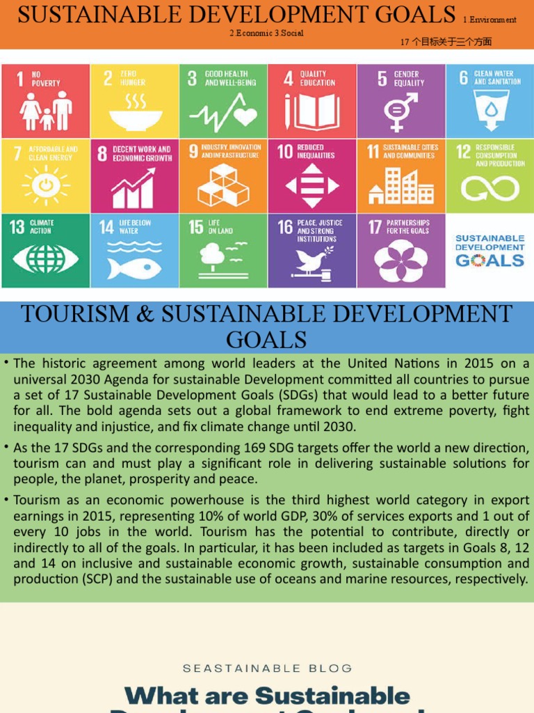 Tourism's Role in Sustainable Goals | PDF | Sustainability | Economic ...