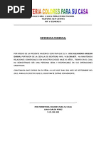 Formato CARTA DE REFERENCIA COMERCIAL  Venezuela 