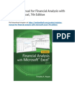 Solution Manual For Financial Analysis With Microsoft Excel 7th Edition