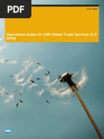 Operations Guide For SAP Global Trade Services 11.0