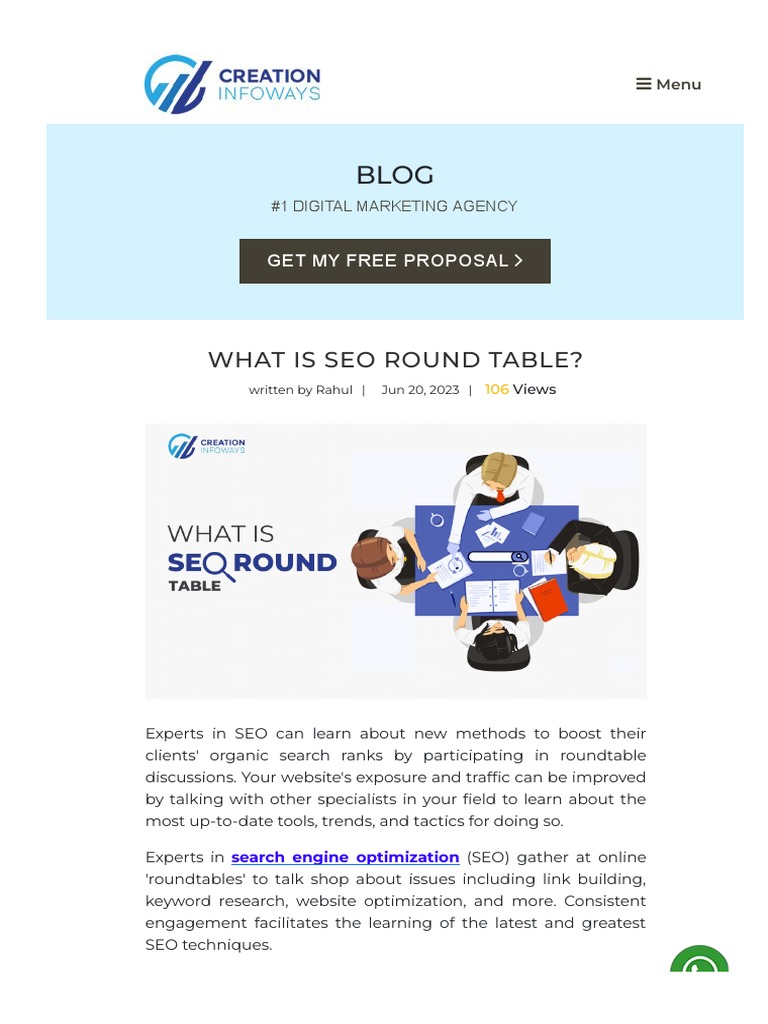 Search Engine Optimisation Roundtable Can Boost Your Business | PDF ...