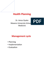 MBCHB Health Planning