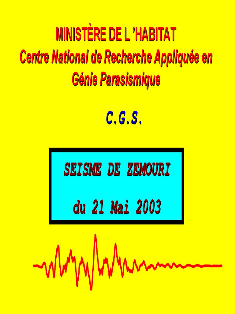 Séisme de Zemmouri : Impact et Dommages | PDF | Béton armé ...