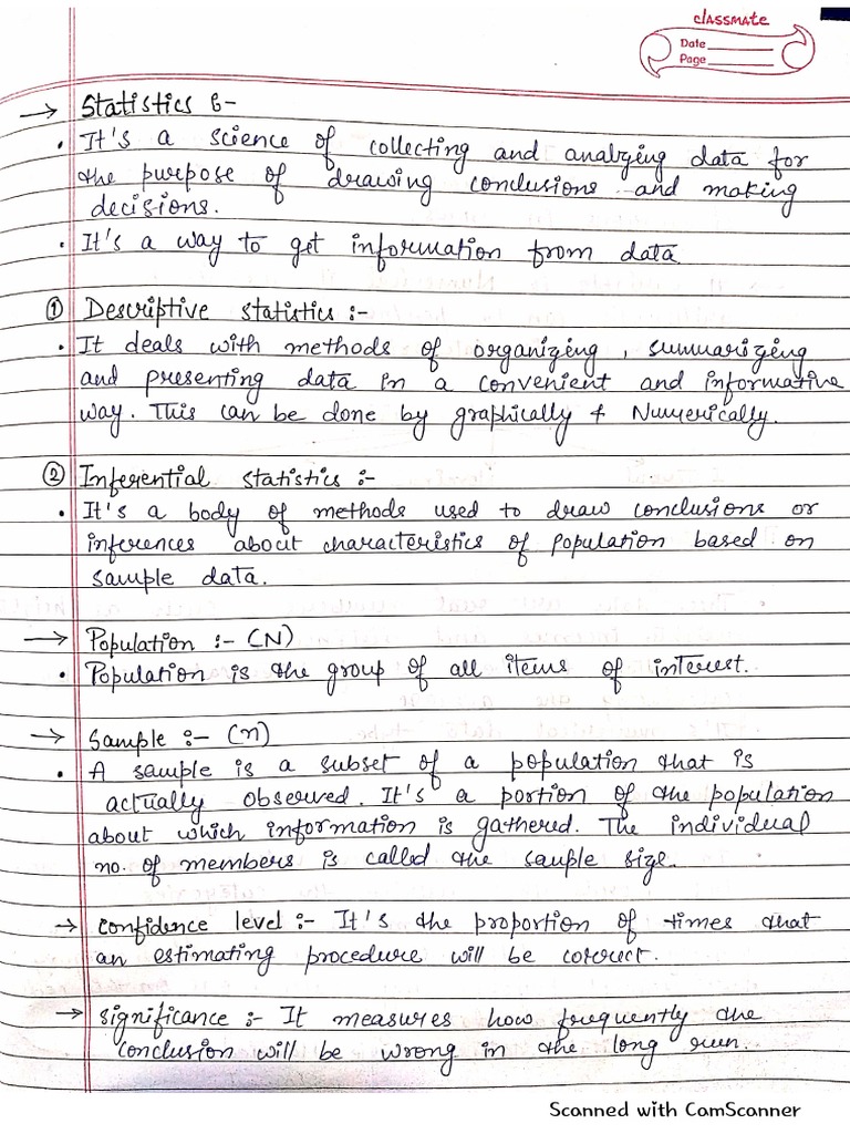 BSA Mid Term Notes | PDF