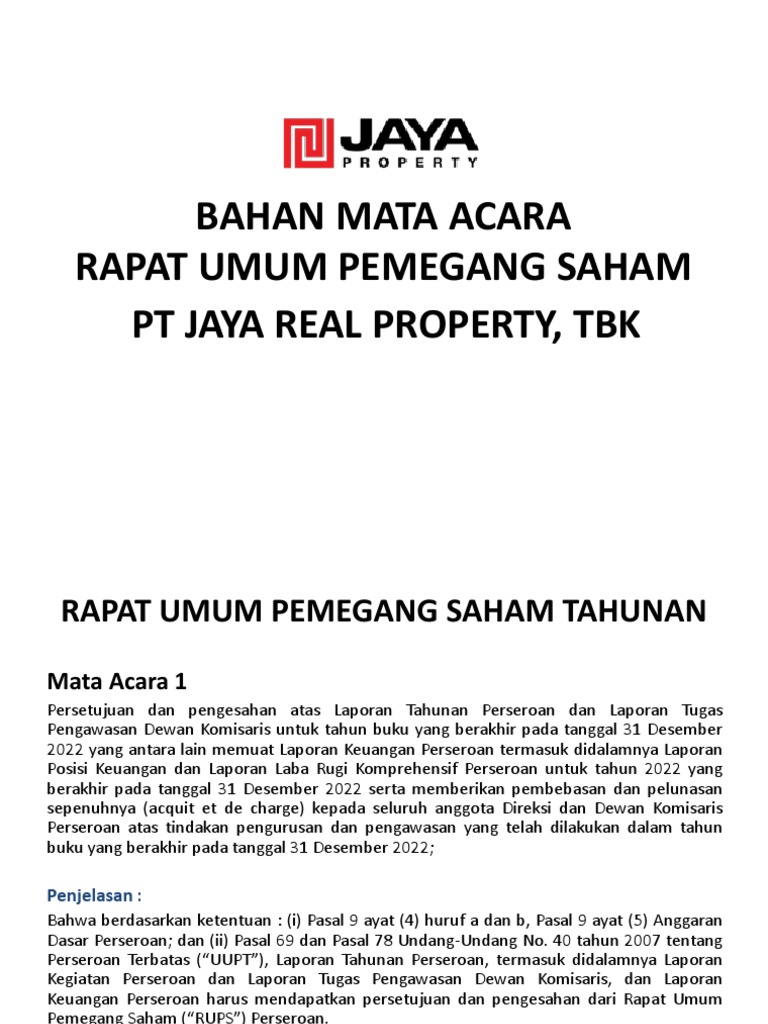 Bahan Mata Acara Rups JRPT | PDF