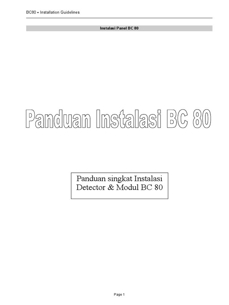 Panduan Instalasi BC 80 | PDF | Komputer