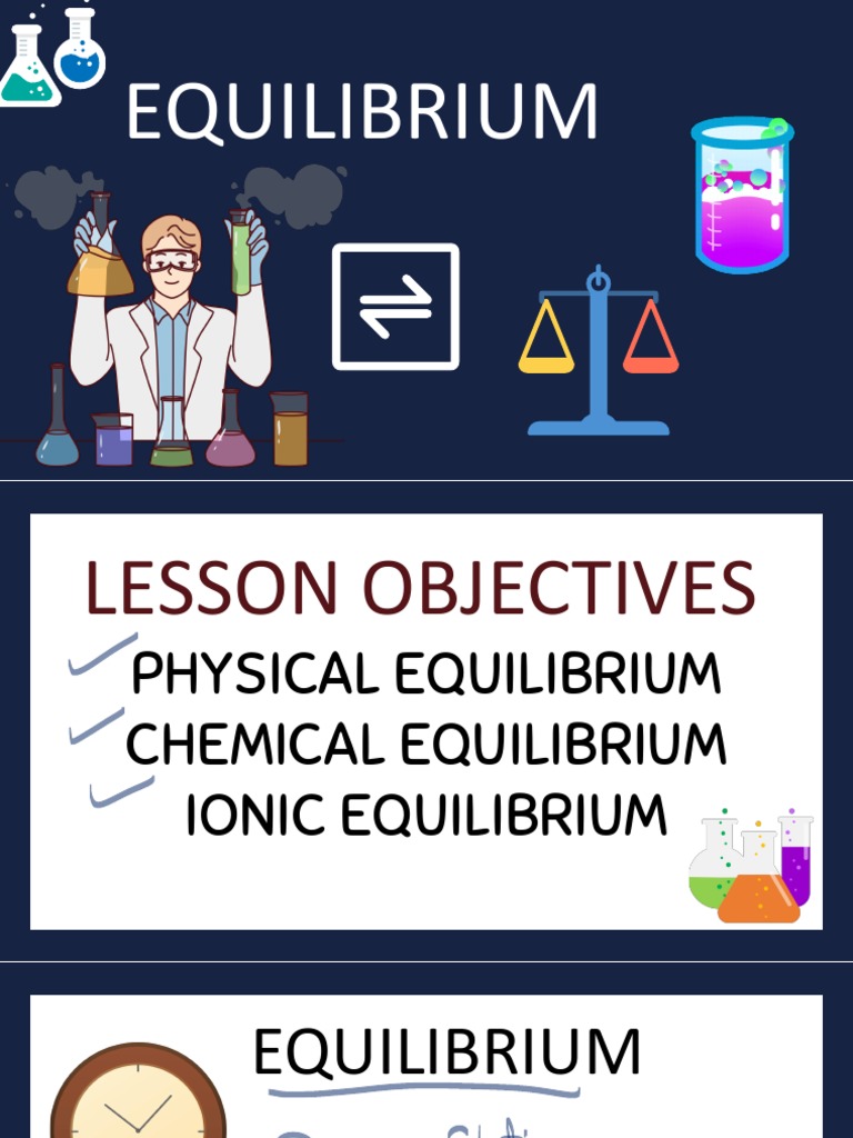Equilibrium Chemistry Class 11 Cbse by Bhaskar Sir | PDF | Chemical ...