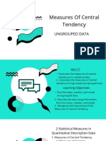 Measures of Central Tendency Ungrouped Data