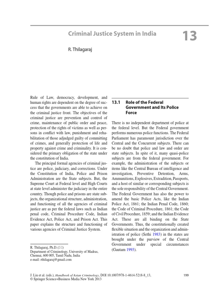 Functions of Police in India's Justice System | PDF | Alternative ...