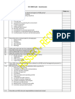 ISO 45000 Audit Questionnaire SAMPLE