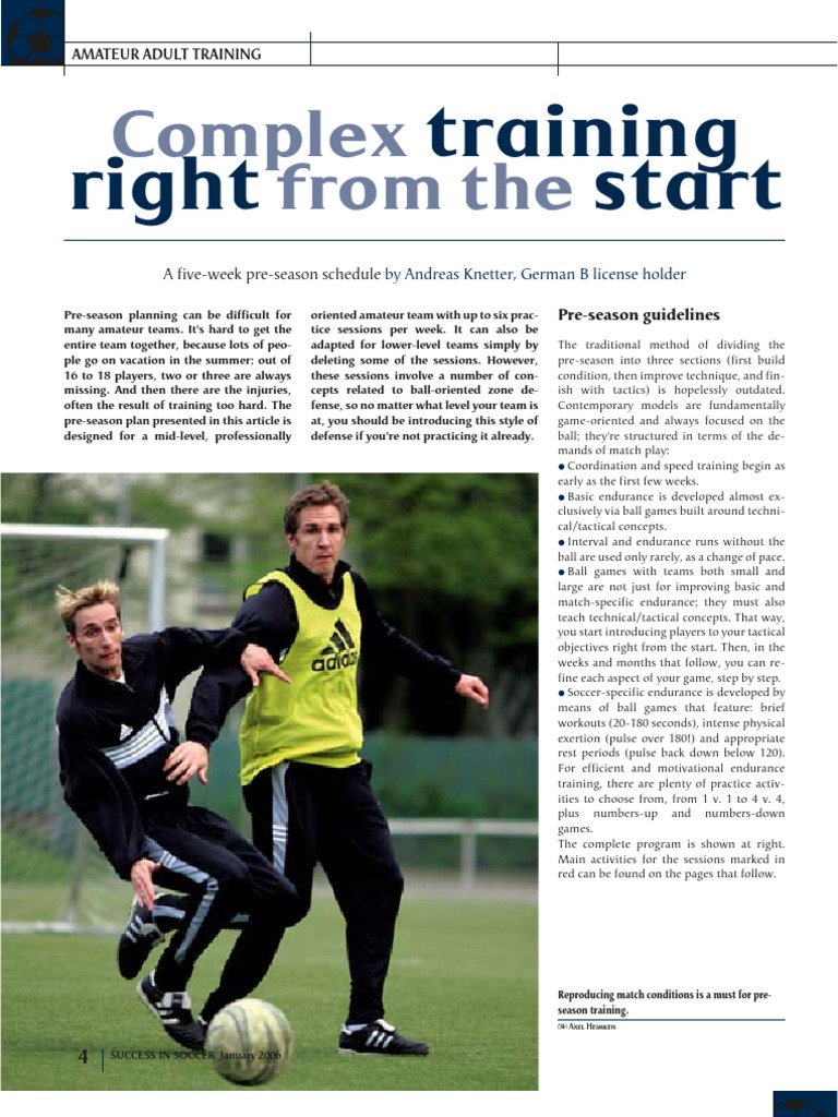 Pre-Season Soccer Training Guide | PDF