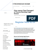 Toyota Steering Angle Sensor Init