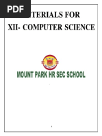 12th Computer Science Study Material