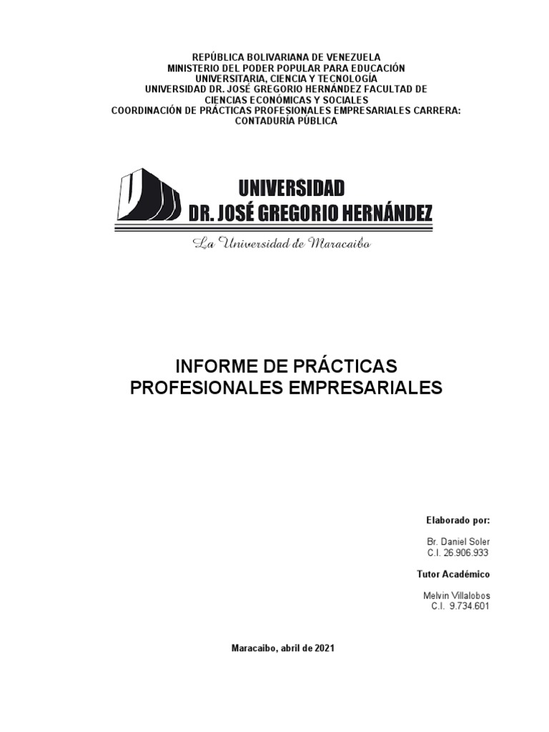 Informe Final PPE Daniel Soler 26.906.933 | PDF | Contabilidad | Contador