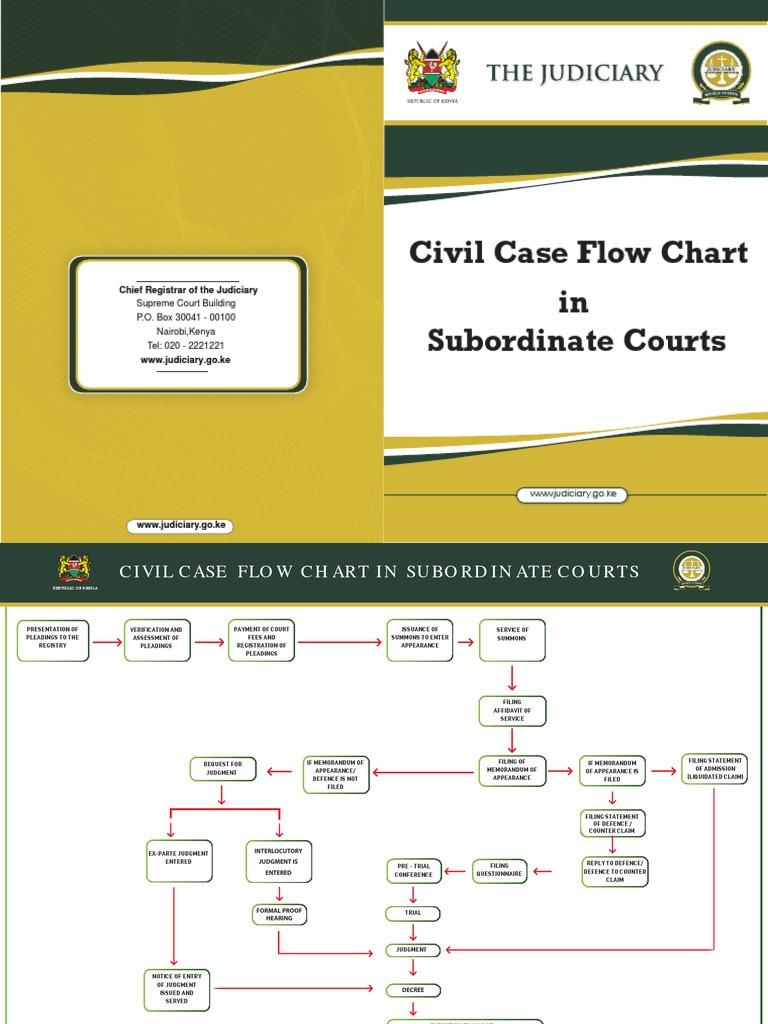 Civil Case Flow Chart in Subordinate Courts (1) | PDF | Judgment (Law ...