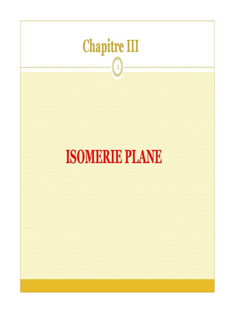 Isomérie Plane 1 Download Free PDF Isomère Liaison chimique