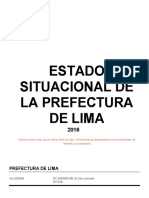 Informe de Estado Situacional de La Prefectura de Lima