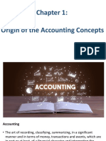 Chapter 1 Origin of Accounting Concepts