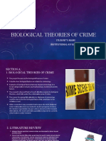 Biological Theories of Crime: Student'S Name Institutional Affiliation