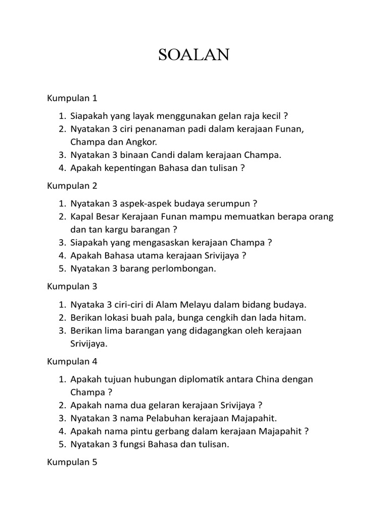 SOALAN | PDF
